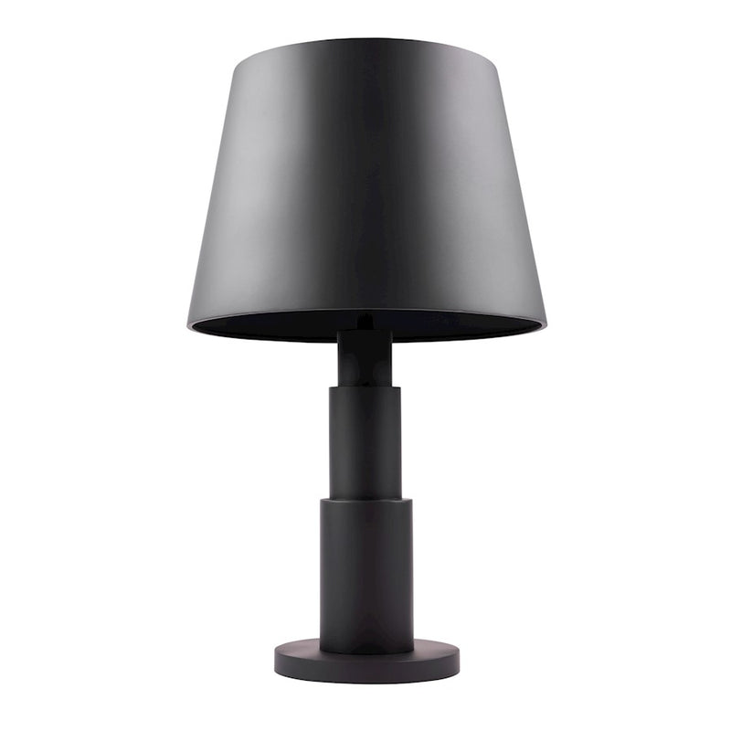 Varaluz Giustino 3 Light Table Lamp, Matte Black/Matte Black