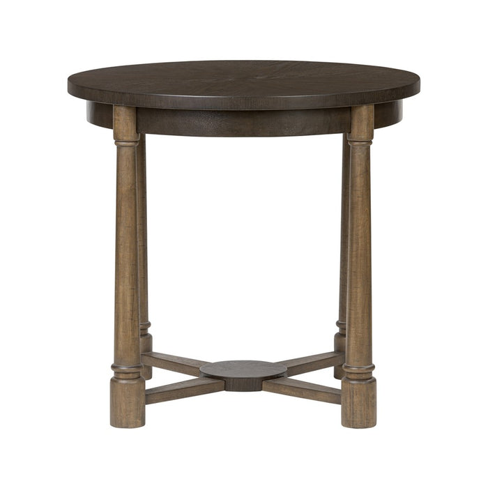 Varaluz Nob Hill Center Table, Aged Barrel/Dark Brown Oak