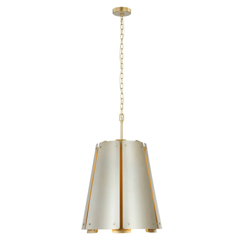Varaluz Peep Show 6-Lt Foyer Pendant, Sunwashed Silver/Sienna