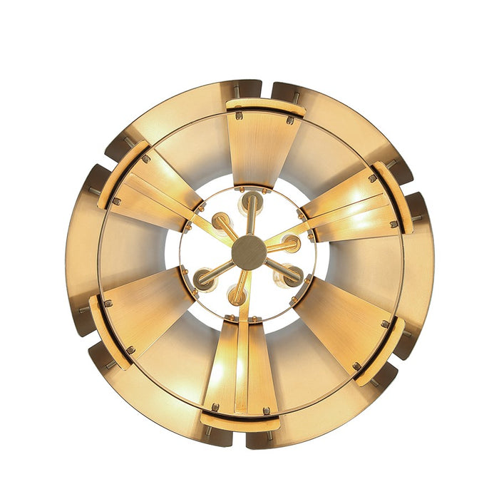 Varaluz Peep Show 6-Lt Foyer Pendant, Sunwashed Silver/Sienna