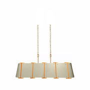 Varaluz Peep Show 6Lt Pendant, Sunwashed Silver/Brushed Sienna/Gold