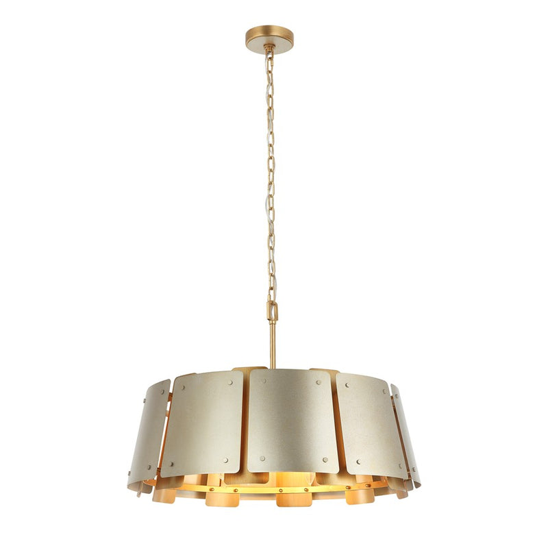 Varaluz Peep Show 5-Lt Pendant, Sunwashed Silver/Brushed Sienna - 518P05SSBS