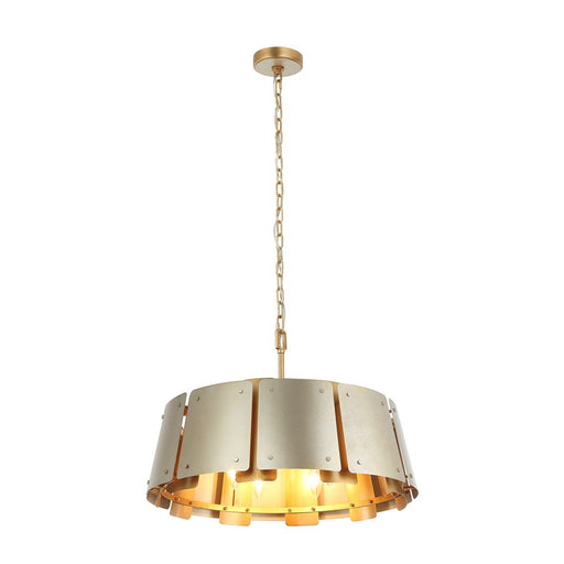 Varaluz Peep Show 5-Lt Pendant, Sunwashed Silver/Brushed Sienna