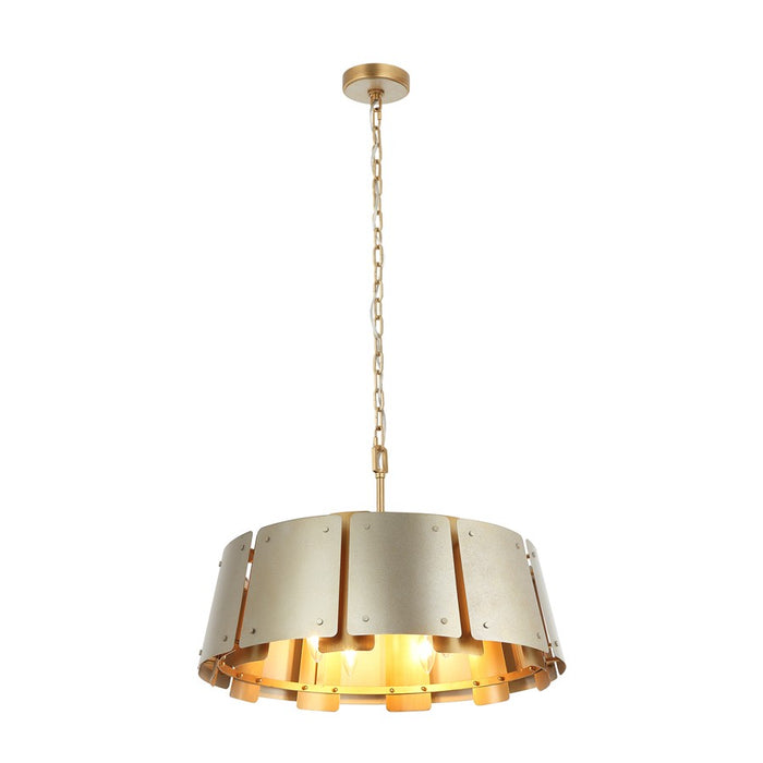 Varaluz Peep Show 5-Lt Pendant, Sunwashed Silver/Brushed Sienna