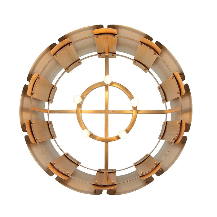 Varaluz Peep Show 5-Lt Pendant, Sunwashed Silver/Brushed Sienna