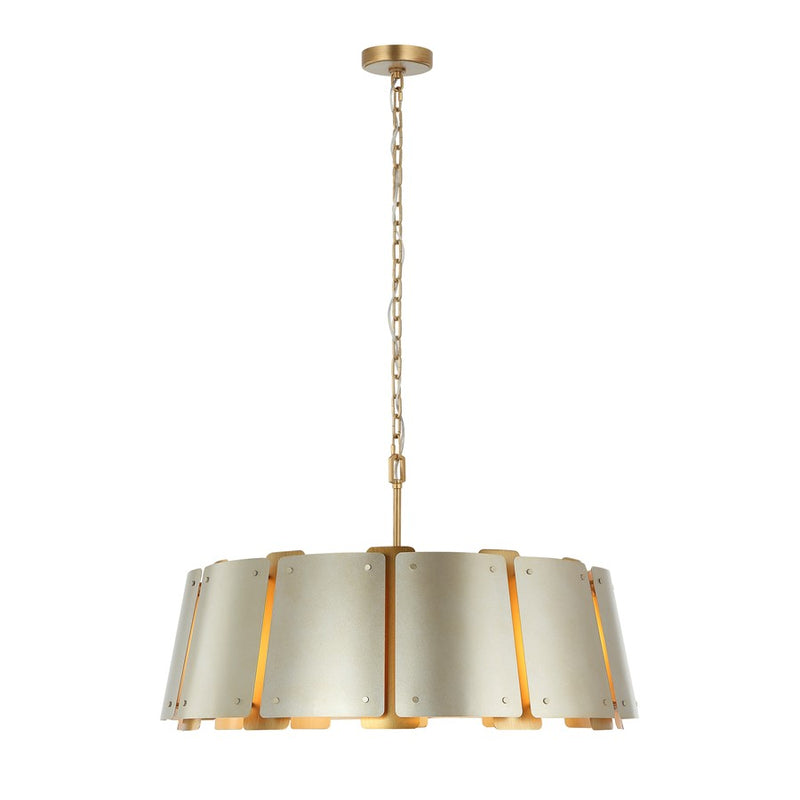 Varaluz Peep Show 8-Lt Pendant, Sunwashed Silver/Brushed Sienna