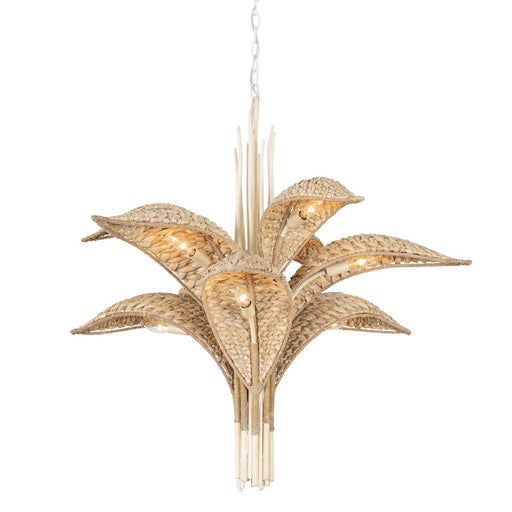Varaluz Century Palm 9-Lt 3-Tier Chandelier, Country White - 519C09CW