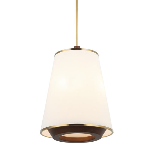 Varaluz Desert Flyer 3-Lt Foyer Pendant, Satin Brass/Medium Walnut - 520F03SBW