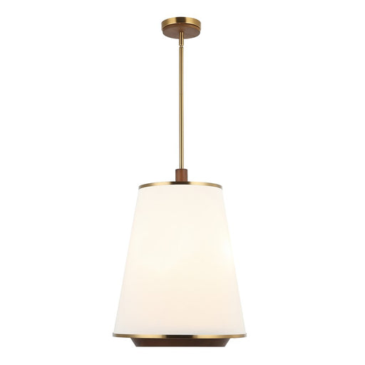 Varaluz Desert Flyer 3-Lt Foyer Pendant, Satin Brass/Medium Walnut