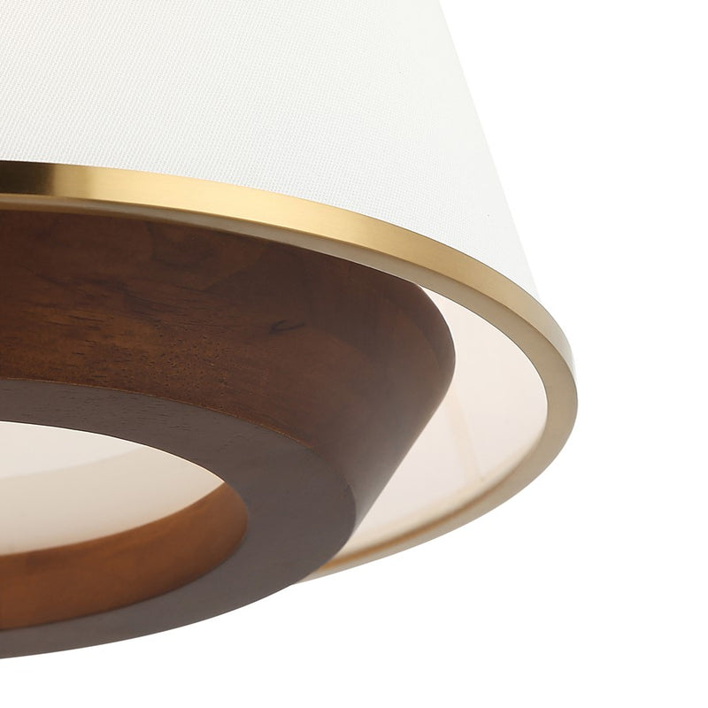 Varaluz Desert Flyer 3-Lt Foyer Pendant, Satin Brass/Medium Walnut