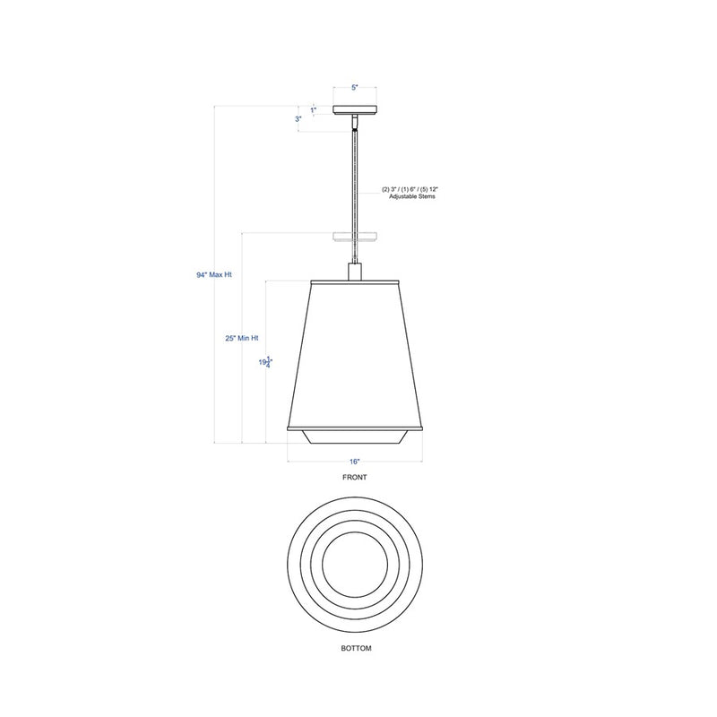 Varaluz Desert Flyer 3-Lt Foyer Pendant, Satin Brass/Medium Walnut
