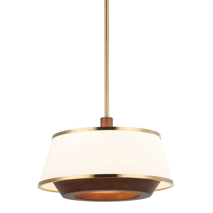 Varaluz Desert Flyer 3-Lt Pendant/Semi-Flush Mount, Brass/Walnut - 520P03SBW