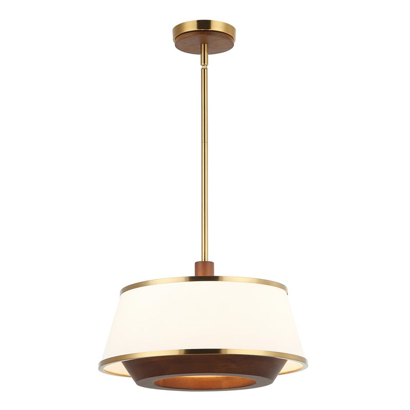 Varaluz Desert Flyer 3-Lt Pendant/Semi-Flush Mount, Brass/Walnut