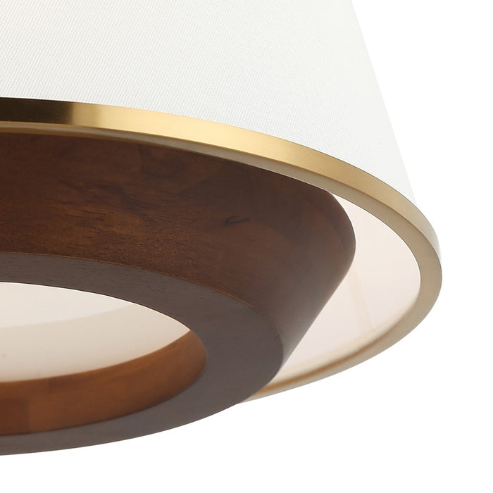 Varaluz Desert Flyer 3-Lt Pendant/Semi-Flush Mount, Brass/Walnut