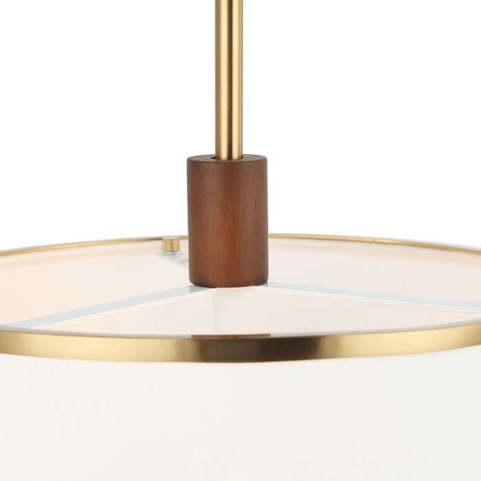 Varaluz Desert Flyer 3-Lt Pendant/Semi-Flush Mount, Brass/Walnut