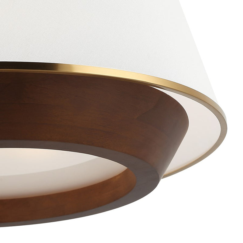 Varaluz Desert Flyer 6-Lt Pendant, Satin Brass/Medium Walnut