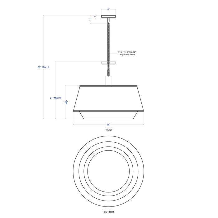 Varaluz Desert Flyer 6-Lt Pendant, Satin Brass/Medium Walnut