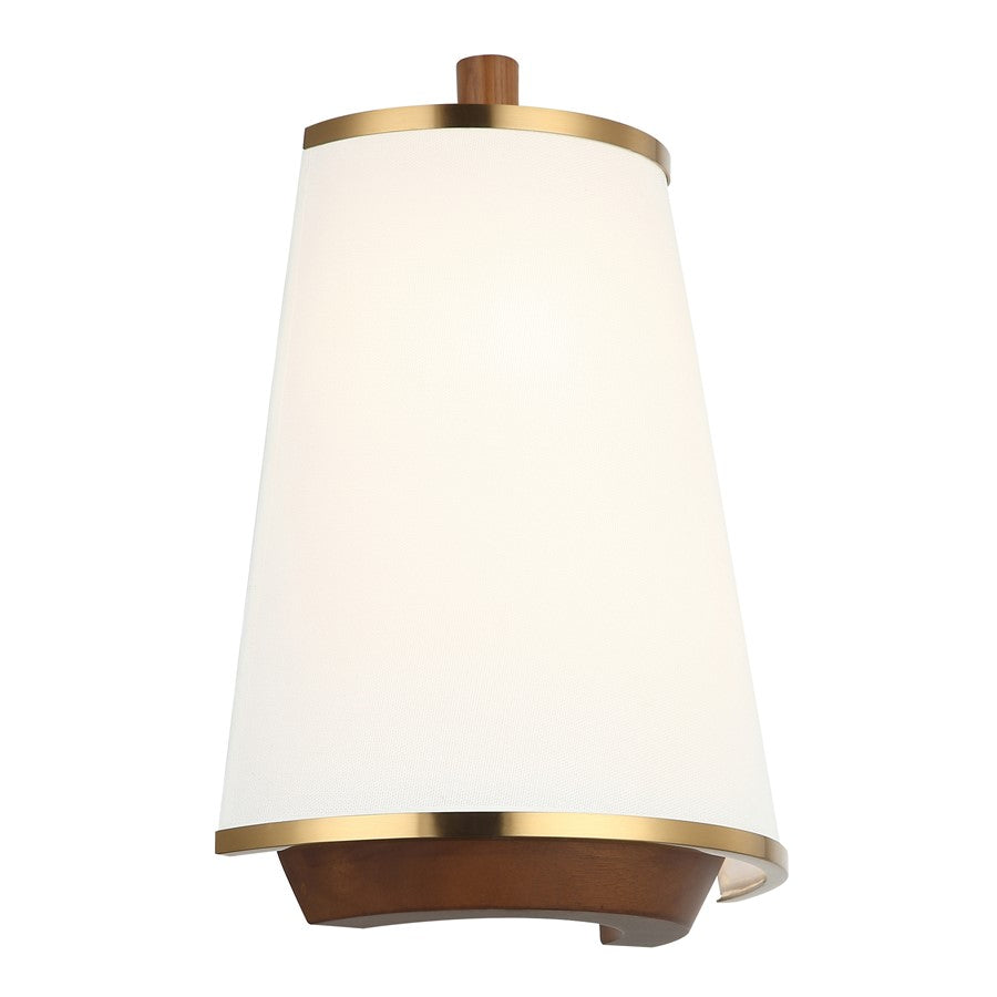 Varaluz Desert Flyer 2-Lt Sconce, Satin Brass/Medium Walnut - 520W02SBW