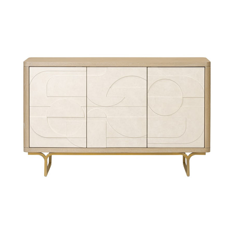 Varaluz Montage Credenza, Light Oak/Parchment Wood - 522ST54A