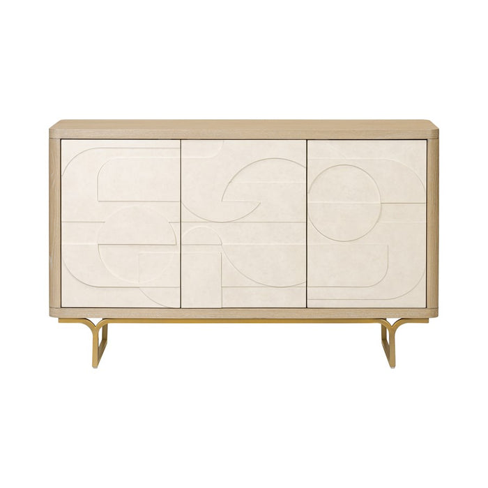 Varaluz Montage Credenza, Light Oak/Parchment Wood - 522ST54A