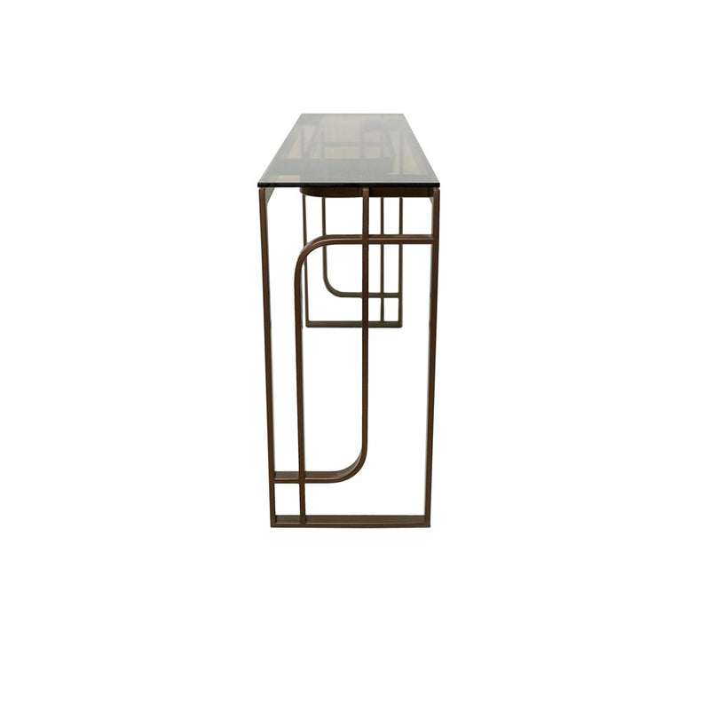 Varaluz Savoy Console Table, Bronze Patina