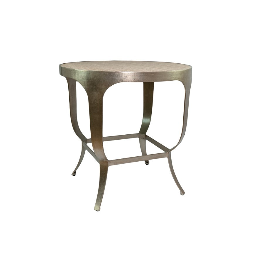 Varaluz Saint Regis Center Table, Moon Haze Silver Leaf - 524TN30A