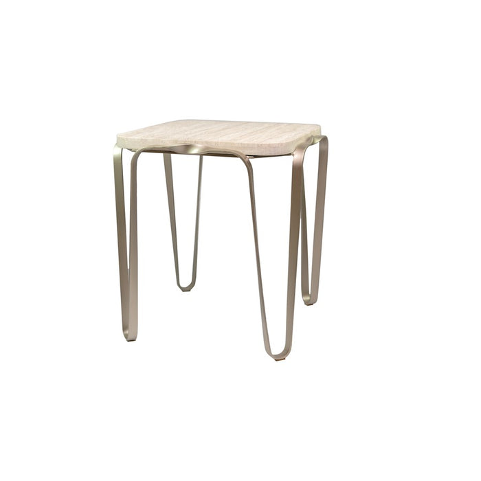 Varaluz Devereaux Side Table, Chablis Silver - 525TE24A
