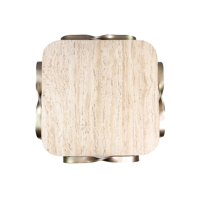 Varaluz Devereaux Side Table, Chablis Silver