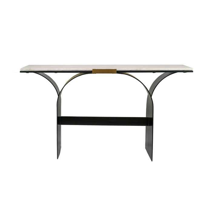 Varaluz Rivington Console Table, Heirloom Gold/Nouveau Black