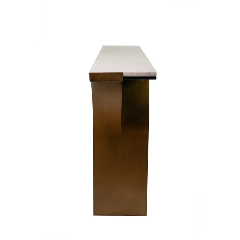 Varaluz Rivington Console Table, Heirloom Gold/Nouveau Black