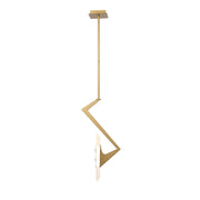 Varaluz Down the Wrong Path 1 Light Pendant, Brass Kisser/Seedy