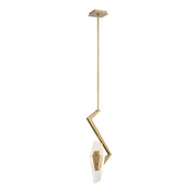 Varaluz Down the Wrong Path 1 Light Pendant, Brass Kisser/Seedy