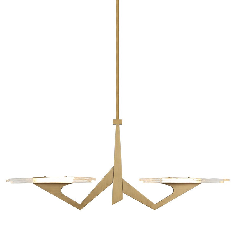 Varaluz Down the Wrong Path 2-Lt Large Linear, Brass Kisser - 530N02LBK