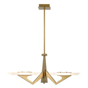 Varaluz Down the Wrong Path 3 Light Pendant, Brass Kisser/Seedy