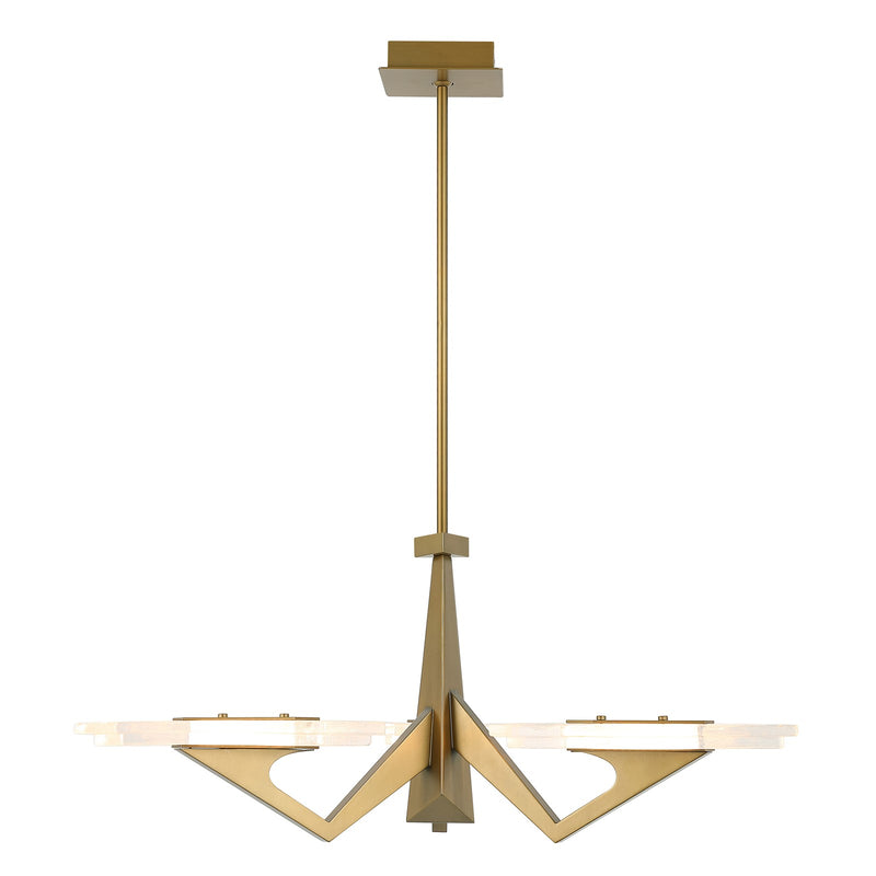 Varaluz Down the Wrong Path 3 Light Pendant, Brass Kisser/Seedy