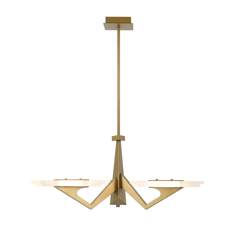 Varaluz Down the Wrong Path 3 Light Pendant, Brass Kisser/Seedy