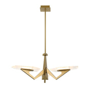 Varaluz Down the Wrong Path 3 Light Pendant, Brass Kisser/Seedy