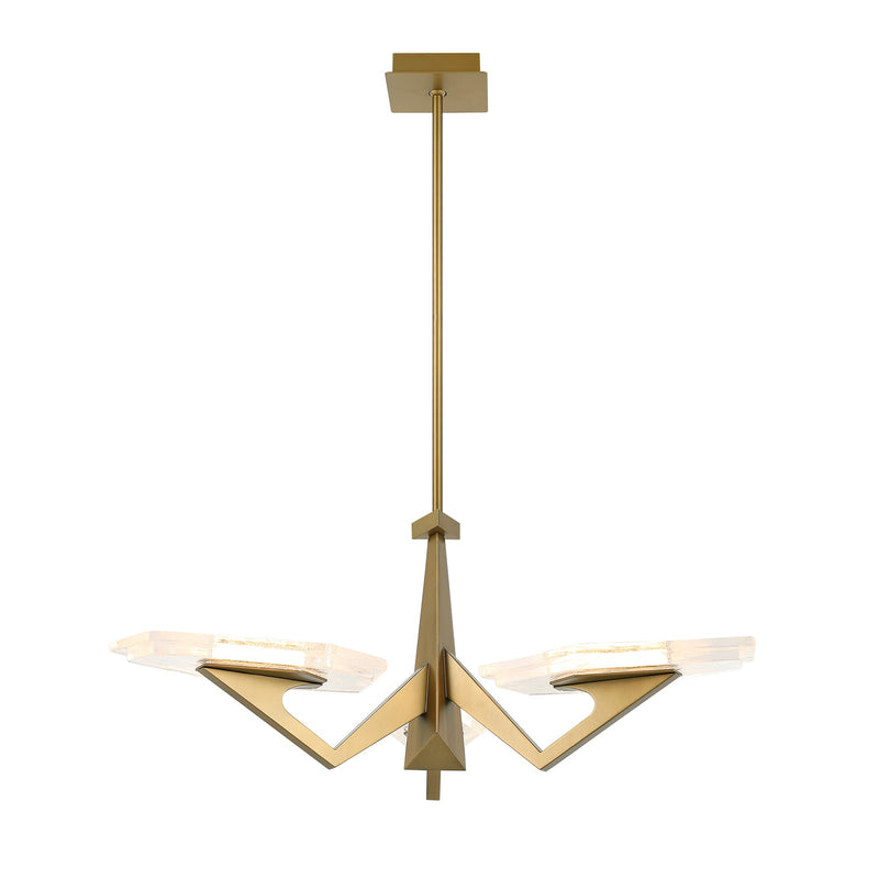 Varaluz Down the Wrong Path 3 Light Pendant, Brass Kisser/Seedy