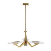 Varaluz Down the Wrong Path 3 Light Pendant, Brass Kisser/Seedy