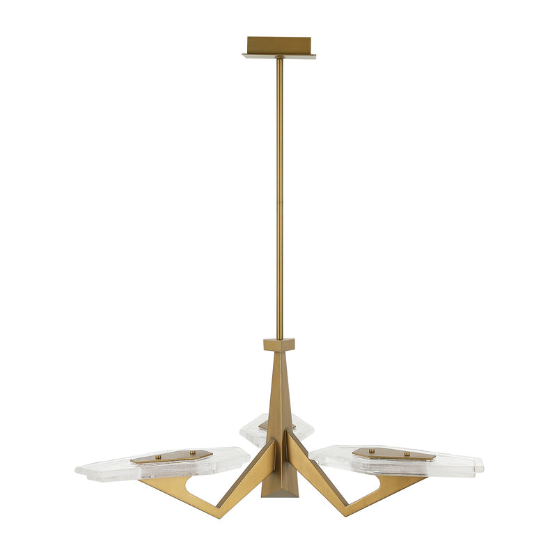 Varaluz Down the Wrong Path 3 Light Pendant, Brass Kisser/Seedy