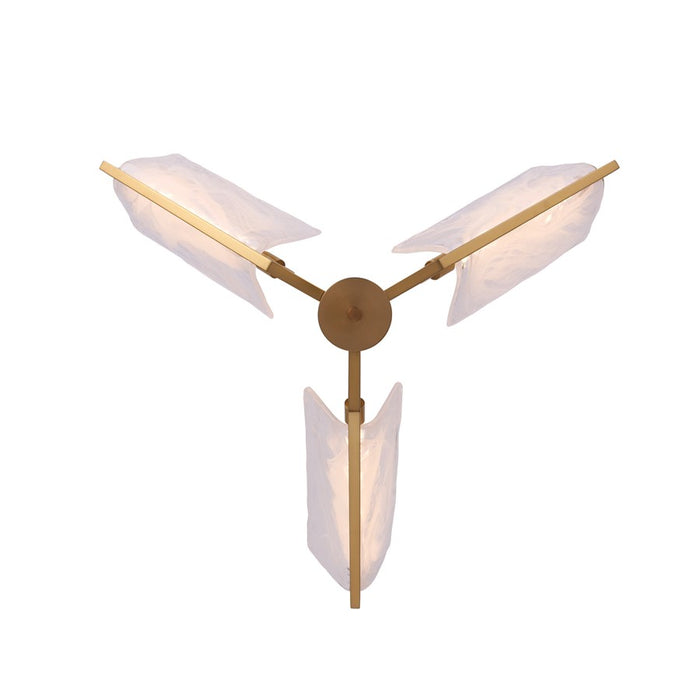 Varaluz Mingle 3-Lt Chandelier, Satin Brass