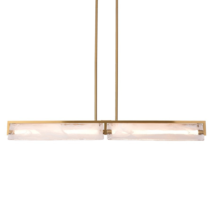 Varaluz Mingle 2-Lt Medium Linear, Satin Brass - 531N02SB