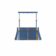 Varaluz Brasserie 3Lt Pendant, French Blue/Heritage Bronze