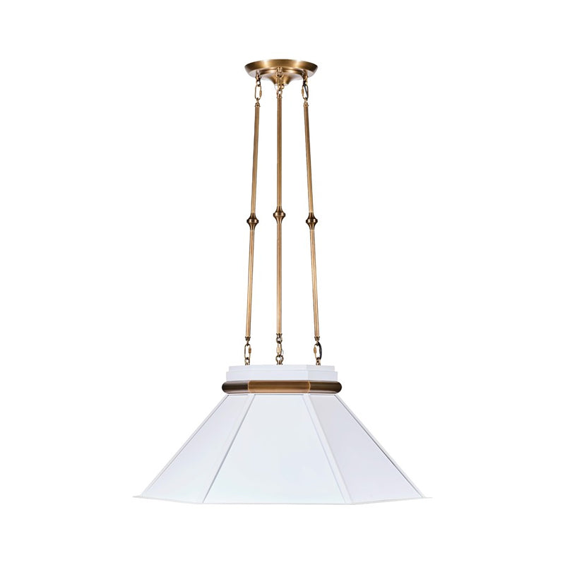 Varaluz Mood Swings 1-Lt Hexagonal Pendant, White/Bronze - 540P01BWHTBRZ