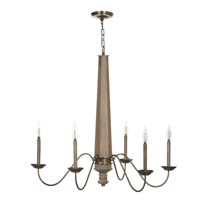 Varaluz Dinner at 5-Lt Chandelier, Heritage Bronze - 545C05BRZ