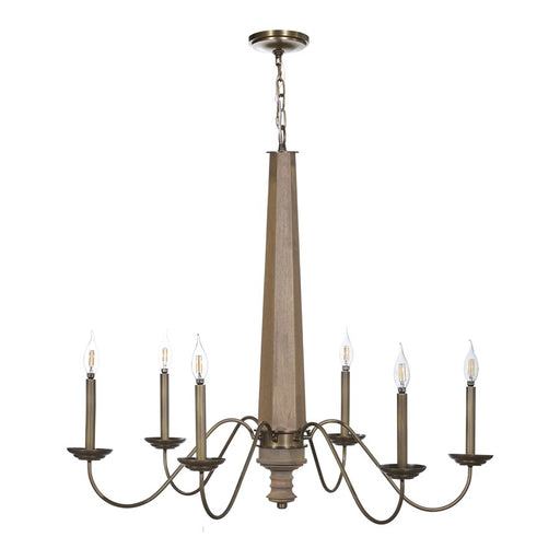 Varaluz Dinner at 6-Lt Chandelier, Heritage Bronze - 545C06BRZ