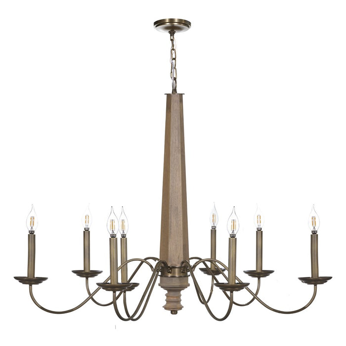 Varaluz Dinner at 8-Lt Chandelier, Heritage Bronze - 545C08BRZ