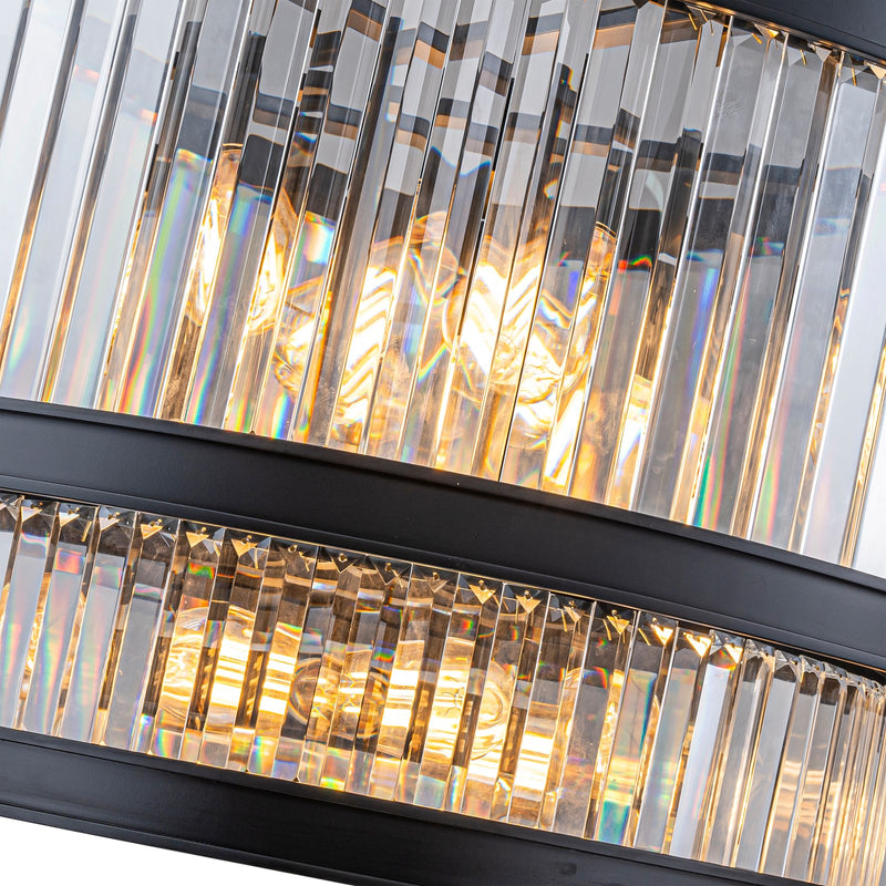 Varaluz Double Take 14 Light Pendant, Heritage Black/Clear
