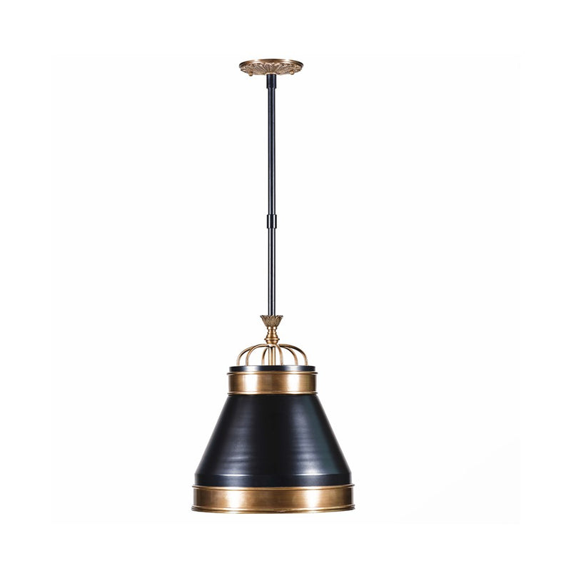 Varaluz Savarin 1-Lt Medium Pendant, Heritage Black/Bronze - 549P01MBLKBRZ