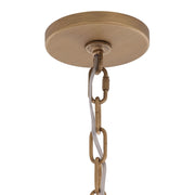 Varaluz Panelist 5 Light Pendant, Brass Kisser/White